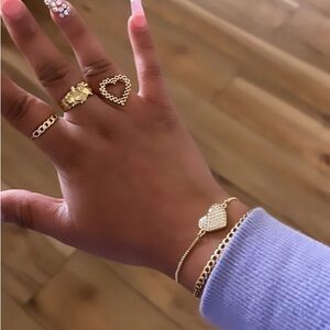 10k yellow solid gold heart ring size 8.5
